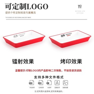 Plateau rectangulaire en mélamine Xiangyuanmei A5 pour aliments cuits et plats froids, présentation commerciale de plats mijotés, canard braisé - Product Image 4