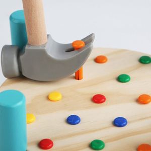 Puzzle en bois pour tout-petits, jeu d'association, cadeau pour enfants, établi de travail, jouet de clouage et de martelage - Product Image 3