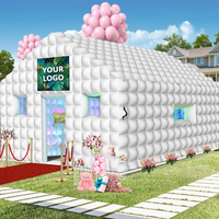 Tente de discothèque gonflable, grande tente de fête DJ gonflable d'extérieur avec lumières LED pour événements, mariages et soirées
