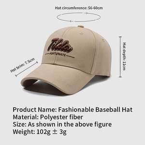 Unisex tất cả các mùa phong cách trẻ mái vòm sâu thông gió bông thể thao Mũ bóng chày độ ẩm Wicking thời trang về phía trước thêu logo - Product Image 2