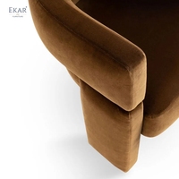 Fauteuil EKAR Harper Eclat - Fauteuil d'appoint en tissu moderne et luxueux pour la maison, le bureau et le salon