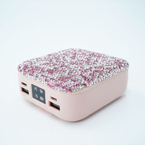 Specchio per il trucco di bellezza tre in uno che carica il tesoro 10000mAh Micro USB per studenti auto-cintura staccabile con Design rosso - Product Image 6