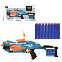 Balles molles à piles Blaze Storm Barricade Soft Dart Gun Multicolor Electric Gatling Continuous Soft Bullet Boy Toy Gun