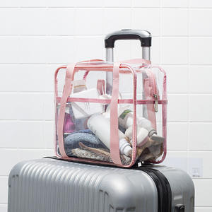 New PVC Transparent Storage Bag Large Capacity Portable Bag Waterproof Clear Travel Tote