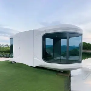 Prefabricated Modular Home Outdoor Office Pods Can Be Moved In 38 Flat Capsule Home Transport Containers