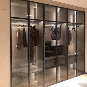 Armadio Moderno su Misura, Mobile Laminato, Cabina Armadio con Illuminazione LED, Guardaroba in Legno Personalizzato per Camera da Letto - Product Image 3