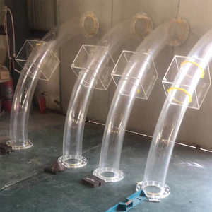 Tubes en plastique moulés et extrudés à vos dimensions souhaitées Tube à bride acrylique durable Pmma personnalisé en usine - Product Image 5