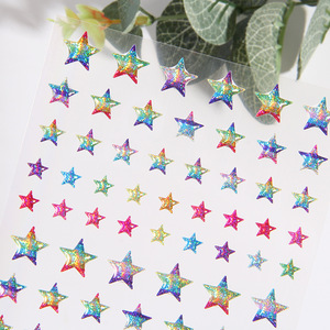 สติ๊กเกอร์ติดเล็บรูปหัวใจวาเลนไทน์สีสันสดใสแบบมีกาวในตัวสำหรับตกแต่งเล็บแบบโรแมนติก - Product Image 4