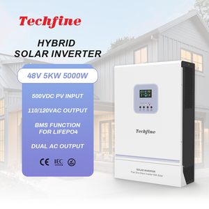 <span class=keywords><strong>Inversor</strong></span> Solar <span class=keywords><strong>Híbrido</strong></span> de Onda Sinusoidal Pura de Alta Eficiencia y Alta Frecuencia de <span class=keywords><strong>5000W</strong></span> 5KW <span class=keywords><strong>48V</strong></span> 110/120VAC con MPPT de 100A y Doble Salida de CA - Product Image 1