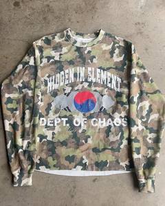 사용자 정의 빈티지 워시 대형 헤비급 박시 FIT T 셔츠 면 전체 DTG 인쇄 카모 와플 열 긴 소매 T-hsirt - Product Image 4