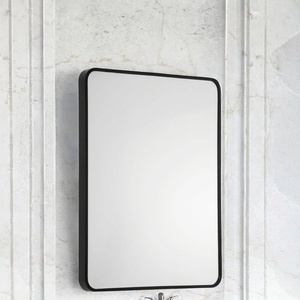 Large 90x60cm Black Rectangle Wall Mounted Bathroom <b>Mirror</b> Thick Modern Metal Frame Decorative Hanging Glass <b>Mirror</b> - Product Image 3