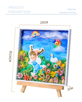 Kits de cadre photo de peinture d'art stéréoscopique 3D DIY