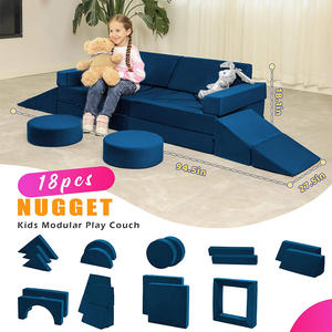 <span class=keywords><strong>Canapé</strong></span> pour enfants assemblé sur mesure, ensemble de <span class=keywords><strong>canapé</strong></span> modulaire pour enfants, <span class=keywords><strong>convertible</strong></span> en mousse et coussin de sol pour garçons et filles pour salle de jeux - Product Image 3