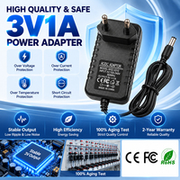 Alimentation à découpage CE FCC 3V 1A AC/DC 3W, adaptateur mural en PC pour bandes LED