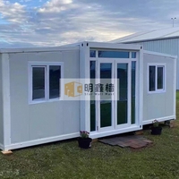 Mxq Maison Modulaire Pliable et Extensible en Verre Préfabriquée de 20/40 pieds pour Usage Résidentiel et Serre