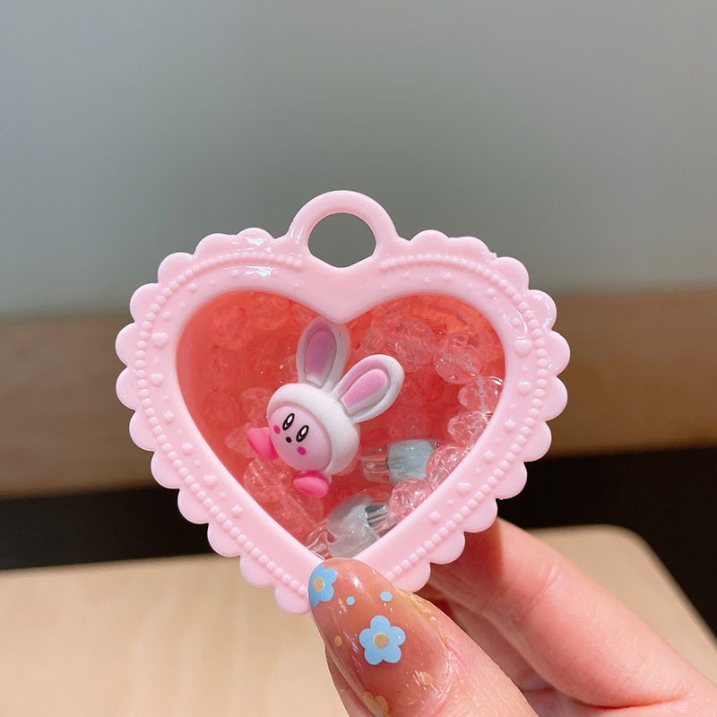 Collier lapin rose à grandes oreilles (17 cm)