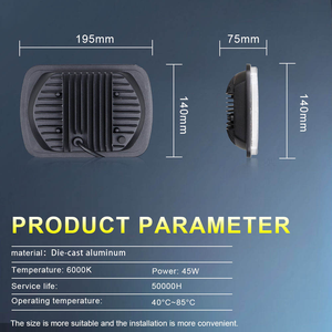 Faros LED Impermeables de 45W 6000LM 12V 6000K para Coche, Luces Antiniebla de Conducción, Luz Alta/Baja, Forma Cuadrada de 5x7 Pulgadas, Ajuste Universal para - Product Image 4