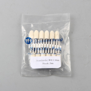 Kit de tampons de polissage en laine de qualité supérieure, cylindriques/ovales, avec roues en laine à manche pour le polissage automobile - Product Image 2