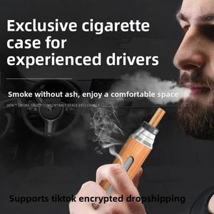Wenzhou Wood <b>Car</b>-Mounted Smoke-Proof Ashtray with Anti-Ash Flicking Feature for Lazy Smokers - Product Image 1