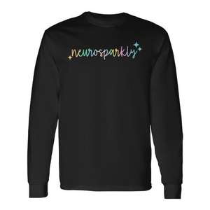 Camiseta de manga larga Neurosparkly con diseño Neurodivergente, Autismo, TDAH - Product Image 1