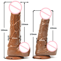 Produits sexuels pour adultes, gode réaliste en TPE souple, ventouse vaginale, plug anal, massage féminin, pénis, jouet sexuel, gode pour femme