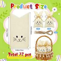 Sacs cadeaux de Pâques en gros, pochettes pour friandises, cadeaux de fête pour enfants, chasse aux œufs de Pâques, fournitures pour baby shower, friandises