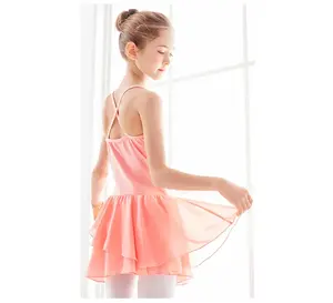 Ropa de Baile para Niñas, Camisola de Spandex/Nailon, <span class=keywords><strong>Vestido</strong></span> de <span class=keywords><strong>Ballet</strong></span> con Falda de Gasa, Leotardos de Danza para Niñas para Actuaciones - Product Image 4