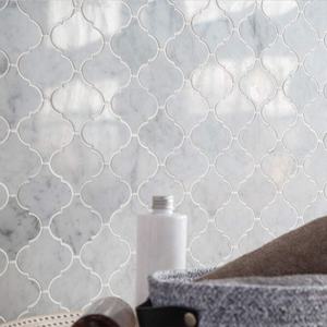 Lanterne en pierre de cafard blanche, carrelage en forme de pierre, mosaïque de marbre - Product Image 6