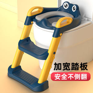 작은 개구리 사다리와 손잡이가있는 어린이 접이식 화장실 아기 화장실 조절식 계단 화장실 c - Product Image 6