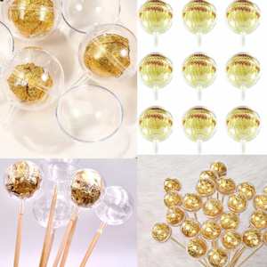 Kit DIY Support à Fleurs pour Bonbons et Chocolats – 100 Sphères Transparentes et Supports à Brochettes en Bambou pour Emballage de Bouquets d'Anniversaire et Fêtes - Product Image 4