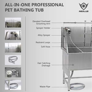 Aeolus <span class=keywords><strong>Baignoire</strong></span> de toilettage électrique professionnelle à <span class=keywords><strong>grand</strong></span> volume <span class=keywords><strong>pour</strong></span> <span class=keywords><strong>chien</strong></span> <span class=keywords><strong>Baignoire</strong></span> en acier inoxydable <span class=keywords><strong>pour</strong></span> animaux de compagnie - Product Image 5