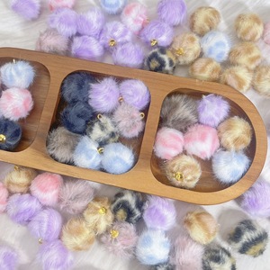 Llavero de Peluche con Estampado de Leopardo y Pompón de 1.5 cm, Suave, Accesorio de Joyería DIY, Cadena para Teléfono con Mosquetón de Moda, Forma de Bola, Hecho a Mano - Product Image 1