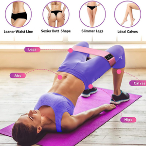 Zhoya Thể Thao Biểu Tượng Tùy Chỉnh Tập Thể Dục Yoga Hip Ban Nhạc Tập Thể Dục Tập Thể Dục Chống Trượt Vải Đàn Hồi Chiến lợi phẩm Resistance Bands Yoga Bands <span class=keywords><strong>Set</strong></span> - Product Image 4