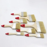 Ensemble de pinceaux de peinture DIY de qualité supérieure, nouveau design, à poils bio-couleur, manche en bois, qualité industrielle, avec virole en étain