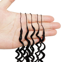 Tresses au crochet avec extensions de cheveux naturels pré-bouclées, frisées, invisibles, sans nœuds, avec pointe effilée, tresses au crochet en cheveux naturels