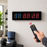 Minuteur de fitness pour la compétition et l'entraînement, affichage grand écran, compte à rebours positif, minuteur à boucle personnalisée, minuteur numérique électronique LED