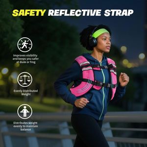 Gilet lesté réglable pour femmes, avec 6 poids en sable de fer, pour l'entraînement de force, l'exercice physique, la course à pied, la marche et les séances d'entraînement. - Product Image 3