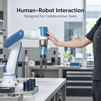 Bras robotique collaboratif compact en alliage d'aluminium pour le tri de petites pièces et l'automatisation des postes de travail