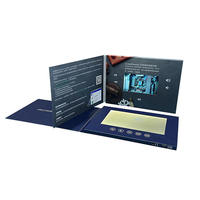 Tarjeta de Felicitación Digital HD con Pantalla LCD IPS Personalizada, Folleto de Video, Marketing Empresarial, Invitación de Boda, Reproductor MP4