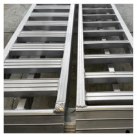 Rampe en aluminium pour camion, 3 poutres, échelles en aluminium légères, 4 mètres, pour le chargement de 6 tonnes, pour les machines d'excavation, les moissonneuses-batteuses