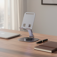 Support de téléphone portable en métal rotatif à 360° personnalisable avec logo CH003, pour téléphones portables et tablettes, cadeaux promotionnels d'entreprise