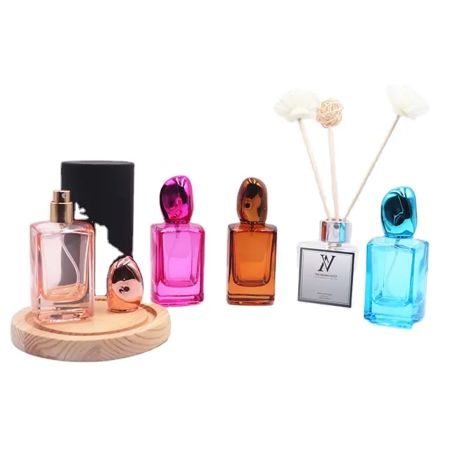 30ml 50ml 100ml emballage cosmétique mini vide rond clair voyage parfum atomiseur vaporisateurs bouteilles en verre