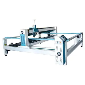 Ontwerp Beste Hete Verkoop Hoge Snelheid Geautomatiseerde Automatische Enkele Naald Lange Arm Quiltmachine Voor Industriële Quilts