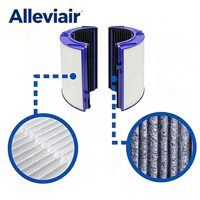 Filter HEPA + Karbon Air Glass 970341-01 Pengganti HEPA untuk Dy-son TP06/HP06/HP09/PH02 Suku Cadang Pemurni Udara Penghilang Partikel 99,97%