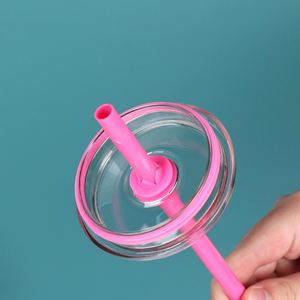 Tasse à café en plastique PS à paroi simple de 450 ml avec paille, personnalisable, très vendue - Product Image 3