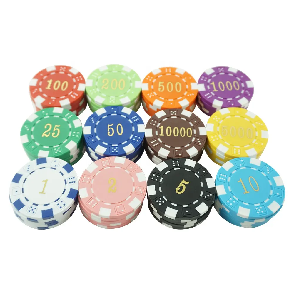Fichas de póker de estilo de dados, plástico abs, 40mm, barato, personalizado, 11,5g, material de casino, juego de póker, fábrica para entretenimiento
