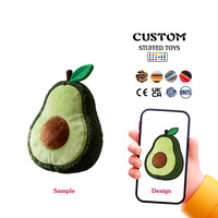 Peluche d'avocat personnalisée OEM ODM, jouet en peluche doux en forme de fruit, oreiller en peluche, peluches en forme de fruits sur mesure avec certification CE EN71