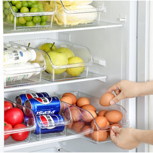 Kitchen <b>Storage</b> <b>Boxes</b> Rectangle With Lids Stackable Fridge Organizer 6 And Above For Food Preservation - Product Image 2