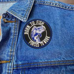 Patch brodé thermocollant écologique décoratif pour vêtements et sacs à main, motifs pêche, crevettes, requin - Product Image 6