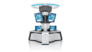 Console de commande intelligente Light Ring, système d'affichage multi-écrans réglable en hauteur, contrôle intégré WB-ZKD-08, ergonomique et modulaire - Product Image 3